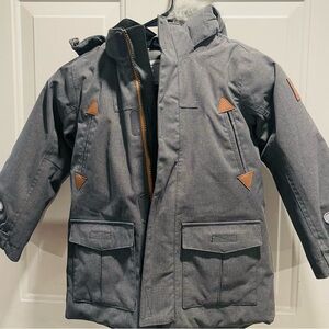 Polarn O Pyret Sweden Kids Outerwear Coat Jacket, Gray, Size 3/4